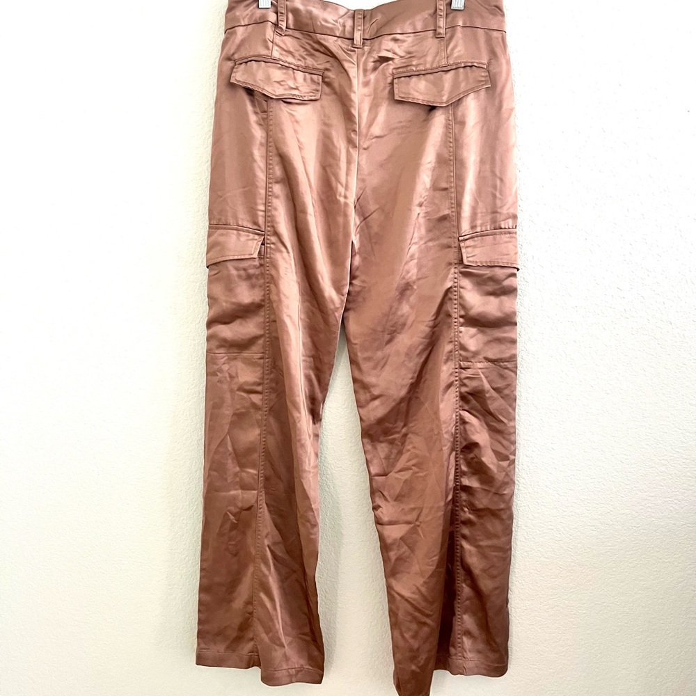 Sanctuary Women's Wide Leg Satin Pants in Rose Gold - Picture 4 of 5